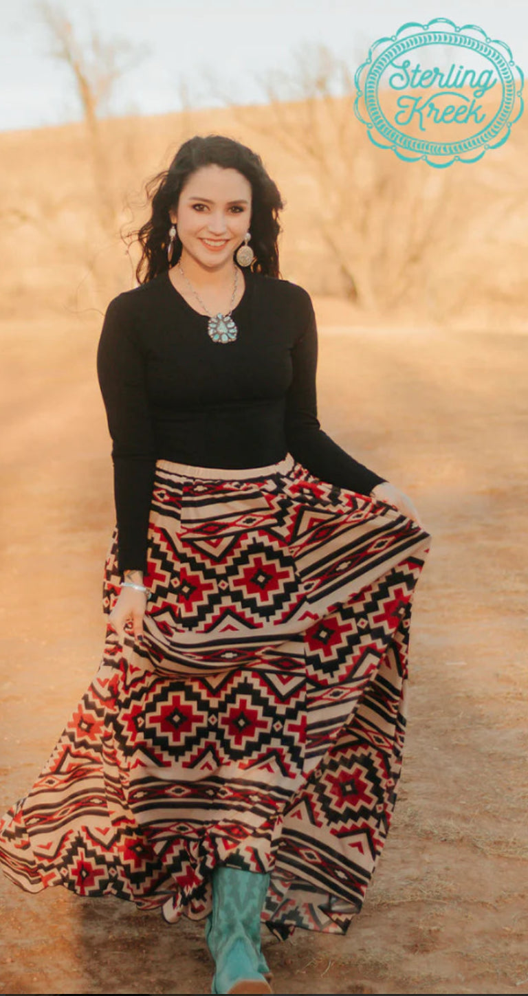 STERLING KREEK CARIBOU CANYON MAXI SKIRT