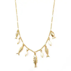 Dainty Sardine Charm Necklace