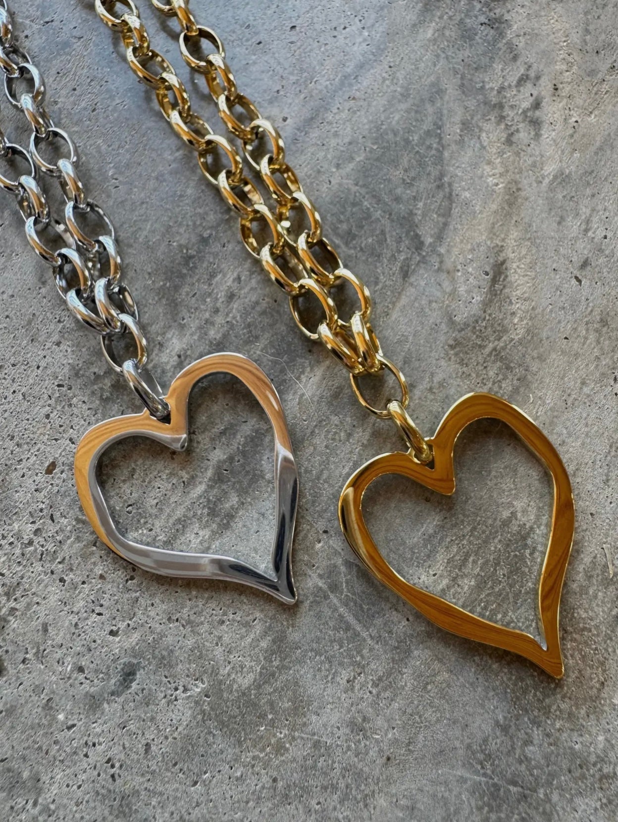 Heart Necklace Silver or Gold