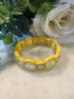 Load image into Gallery viewer, Geo Shape Iridescent Stone Bracelet
