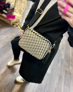 Woven Willow Camera Crossbody Bag