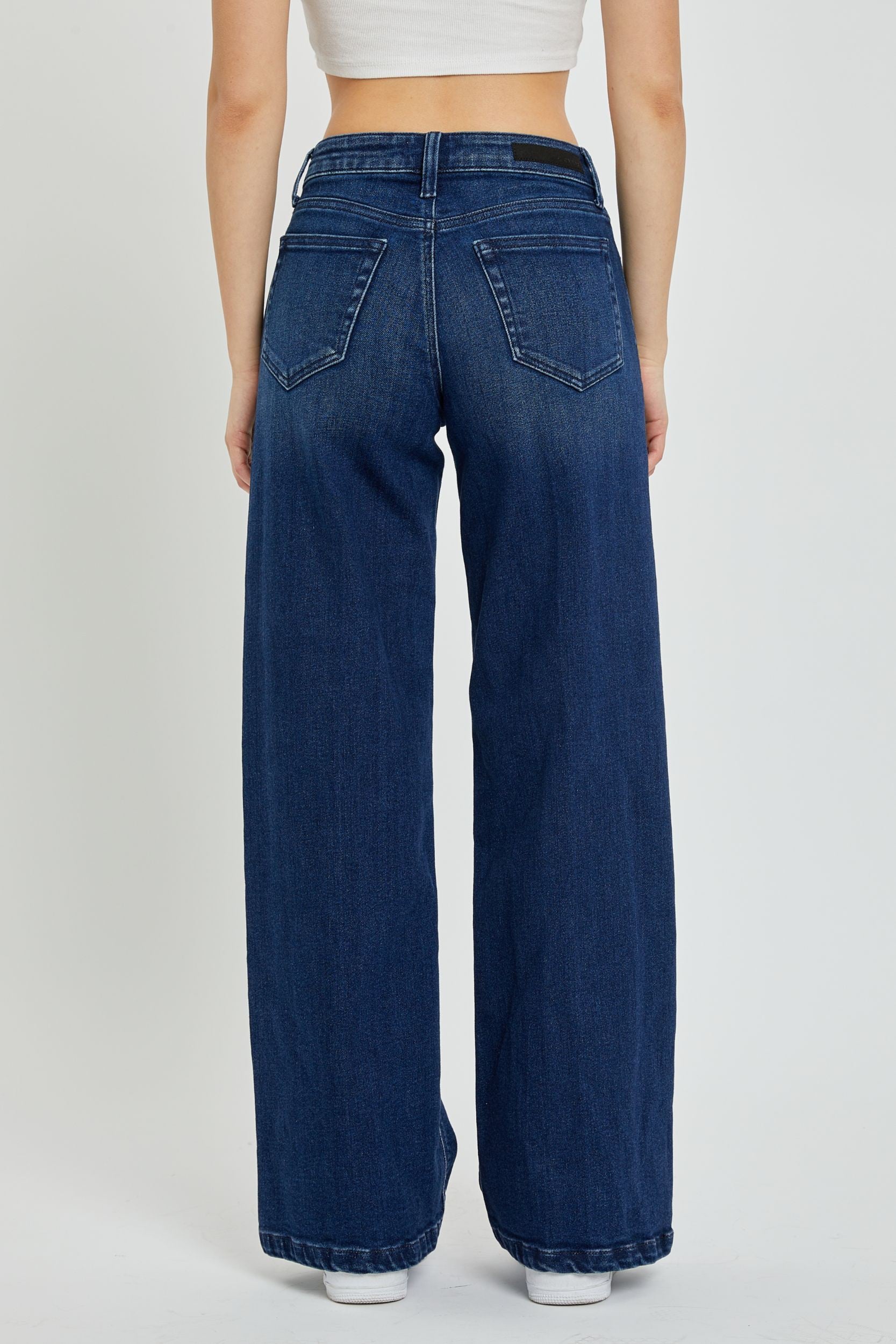 Cello Mid Rise Wide Leg Dark Denim (Stretch)