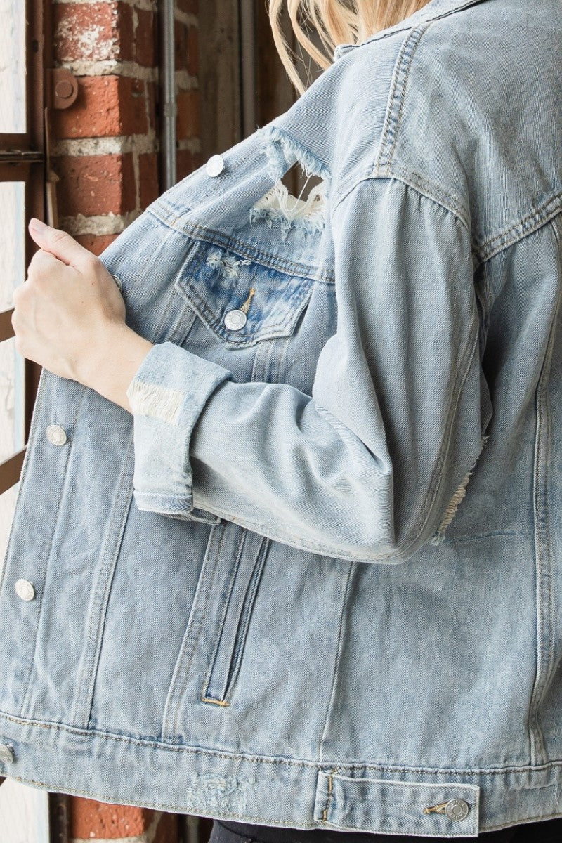 Destroyed Denim Jacket