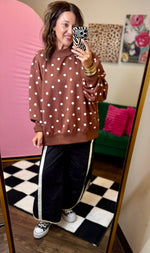 Load image into Gallery viewer, Oversized Polka Dot Scuba Pullover
