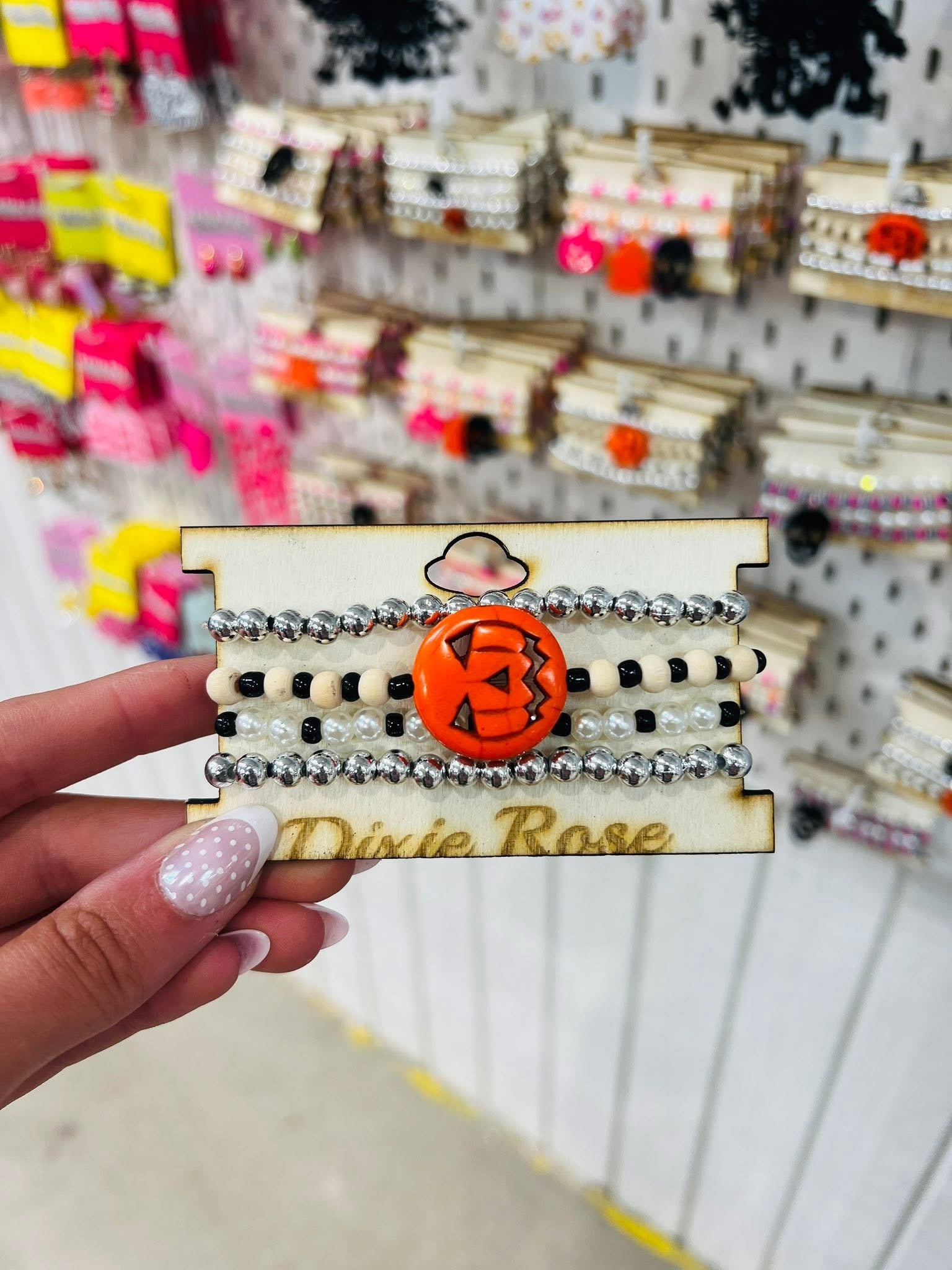 Jack-O-Lantern Bracelet Stack