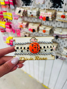 Jack-O-Lantern Bracelet Stack