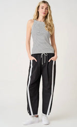 Load image into Gallery viewer, Nylon Barrel Leg W/Sporty Stripe Pant
