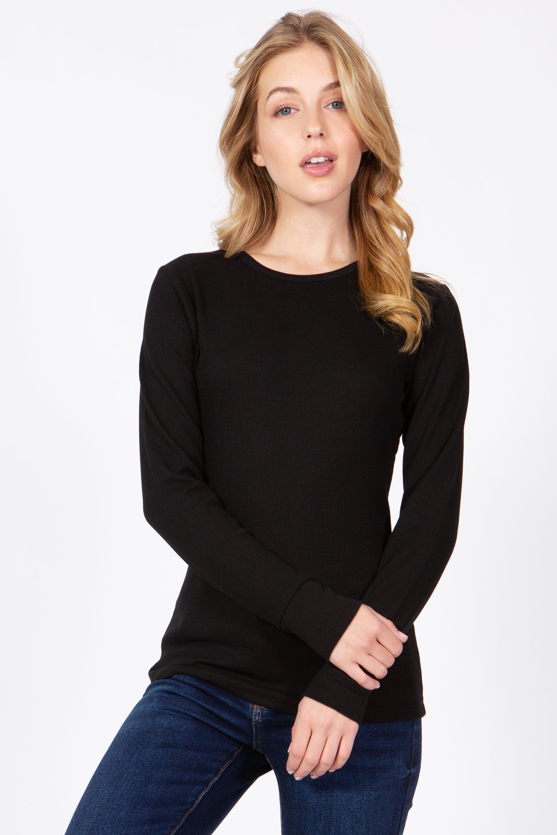 Long Sleeve Round Neck Thermal Top