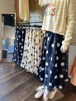 Load image into Gallery viewer, Polka Dot Pleated Midi Skirt
