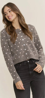 Load image into Gallery viewer, Polka Dot Cardigan Sweater
