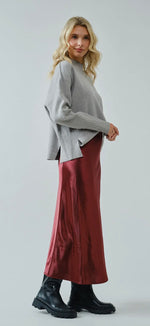 Load image into Gallery viewer, AND THE WHY ~ Soft Overlock Mock
Neck Sweater
