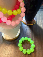 Load image into Gallery viewer, Neon Color Bubblegum Stretch Bracelet
