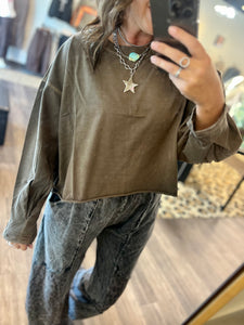 Oversized Pigment Dyed Basic Top