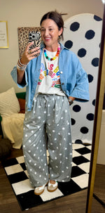Load image into Gallery viewer, Polka Dot Sweatshirt Pants
