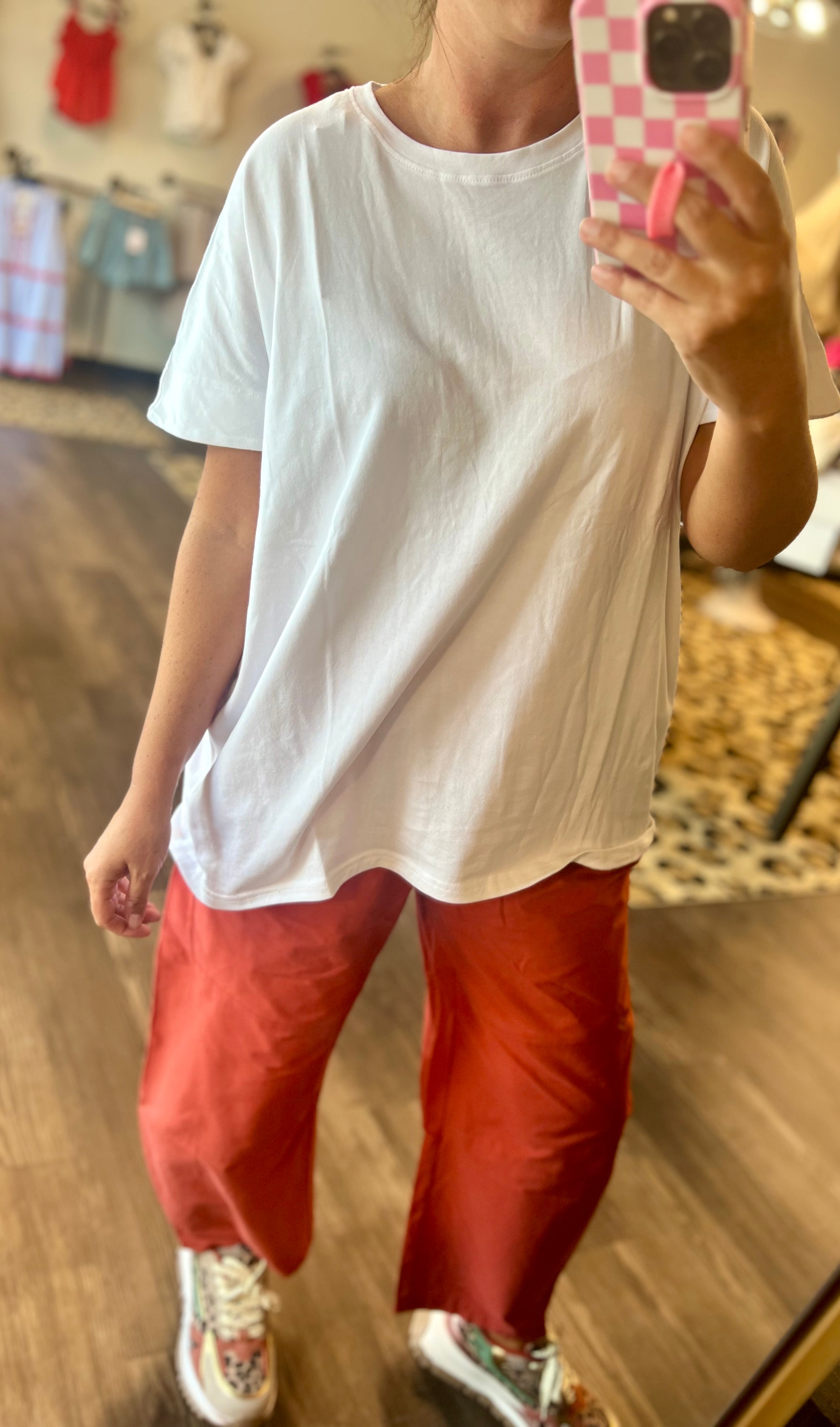 White Slouchy Tee