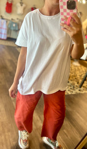 White Slouchy Tee