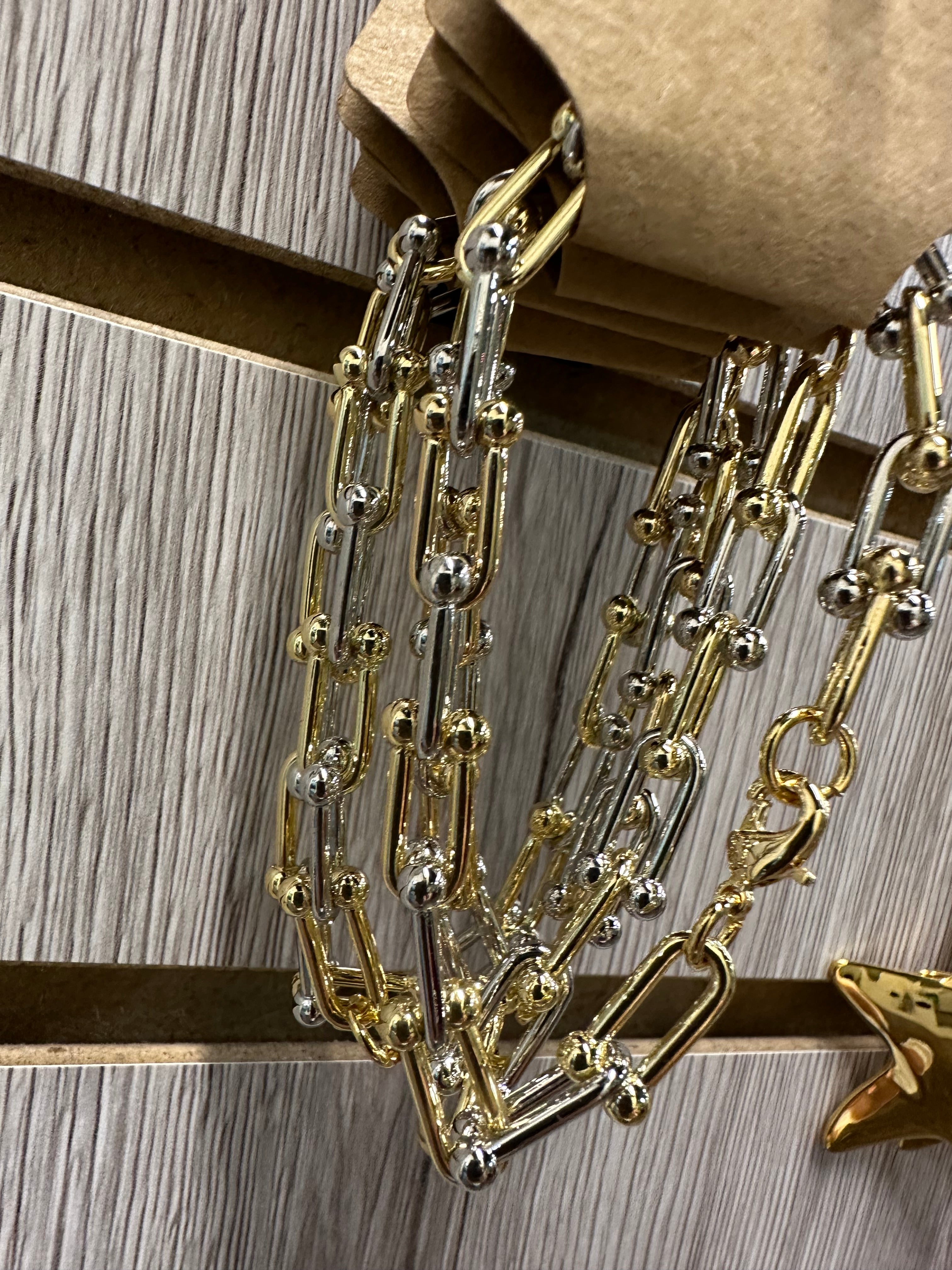 Two Tone Chain Bracelet