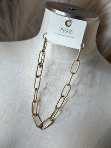 Gold Large Paper Clip Chain