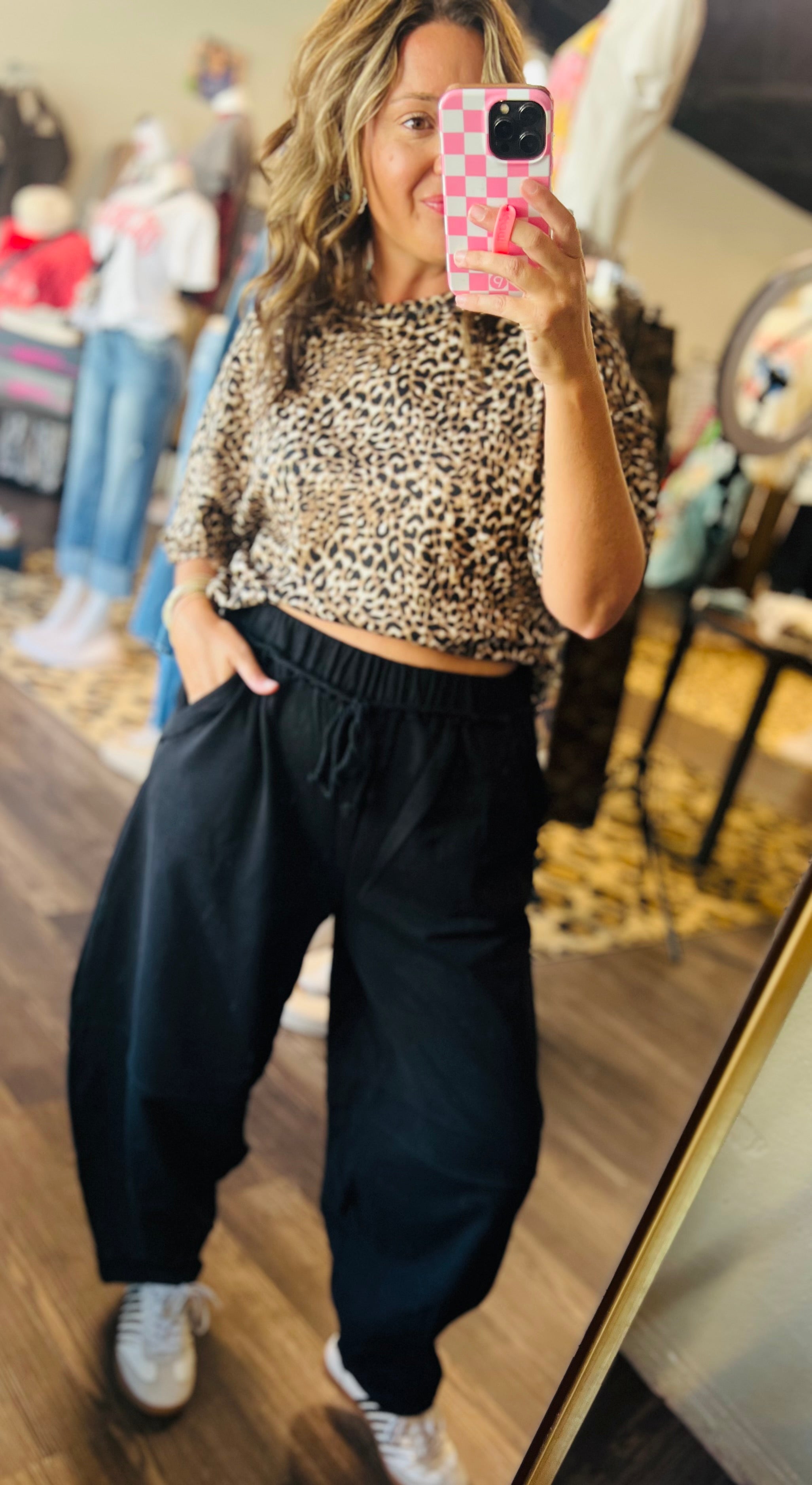 Black Barrel Pants