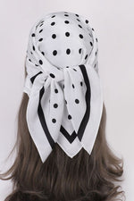 Load image into Gallery viewer, Polka Dot Square Color Block Scarf
