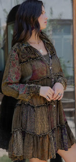 Load image into Gallery viewer, Artisan Embroidered Shirt Dress in
Mixed Motifs
