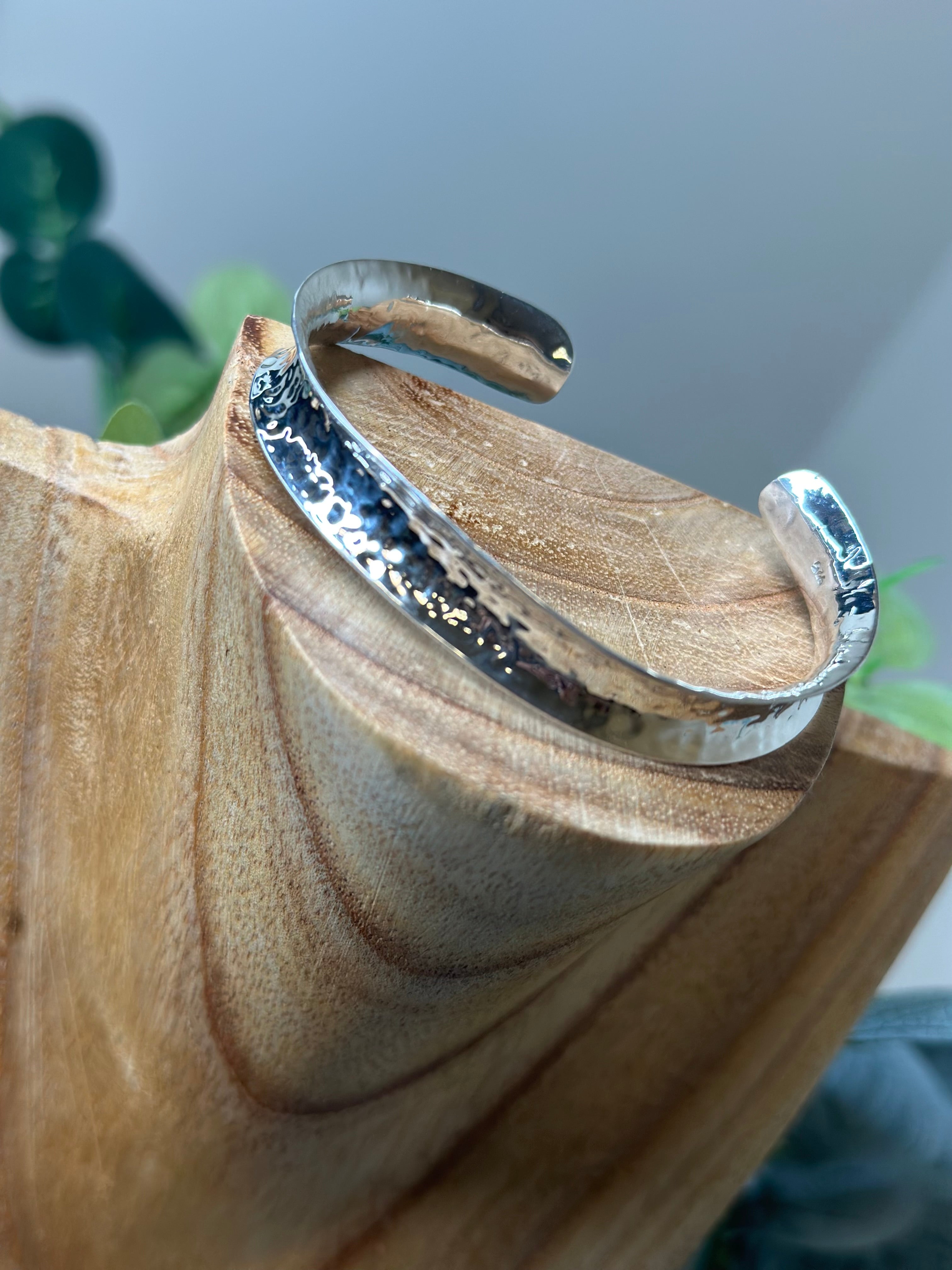 Sterling Silver Hammered Cuff