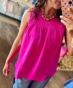 Load image into Gallery viewer, Smocked Sleeveless Top
