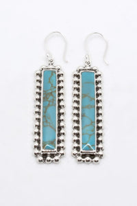 Sterling Silver Turquoise Bar Earring