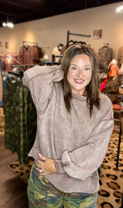Acid Wash Fleece Pull Over