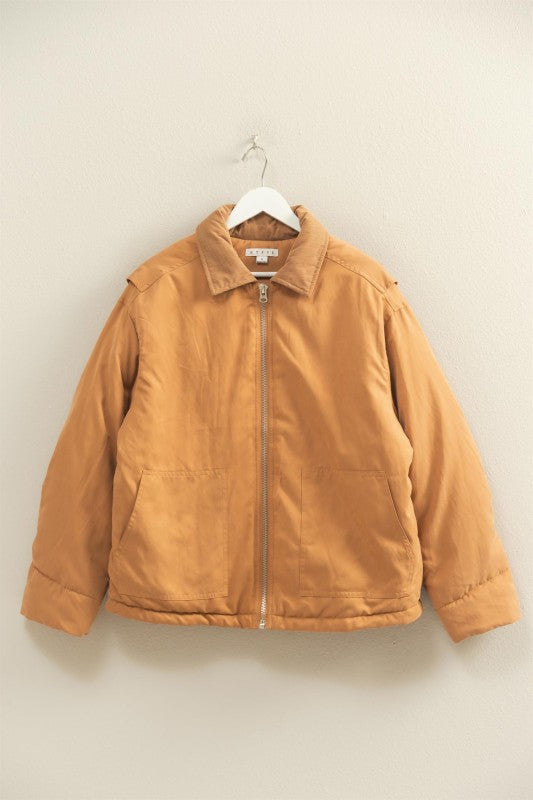 Hyfve Zip Front Puffer Barn Jacket