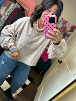 Load image into Gallery viewer, Mineral Washed Puff Long Sleeve Top
