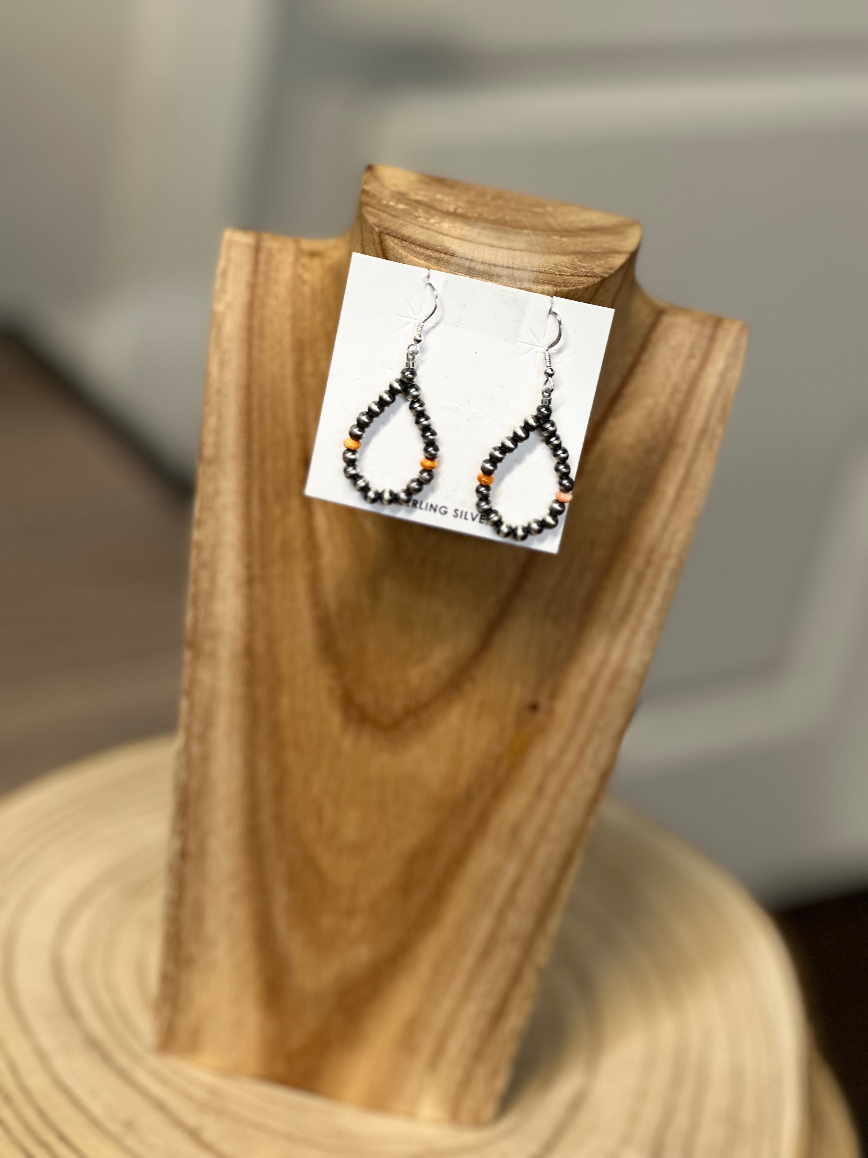 Sterling Silver Pearl Oval Drop
