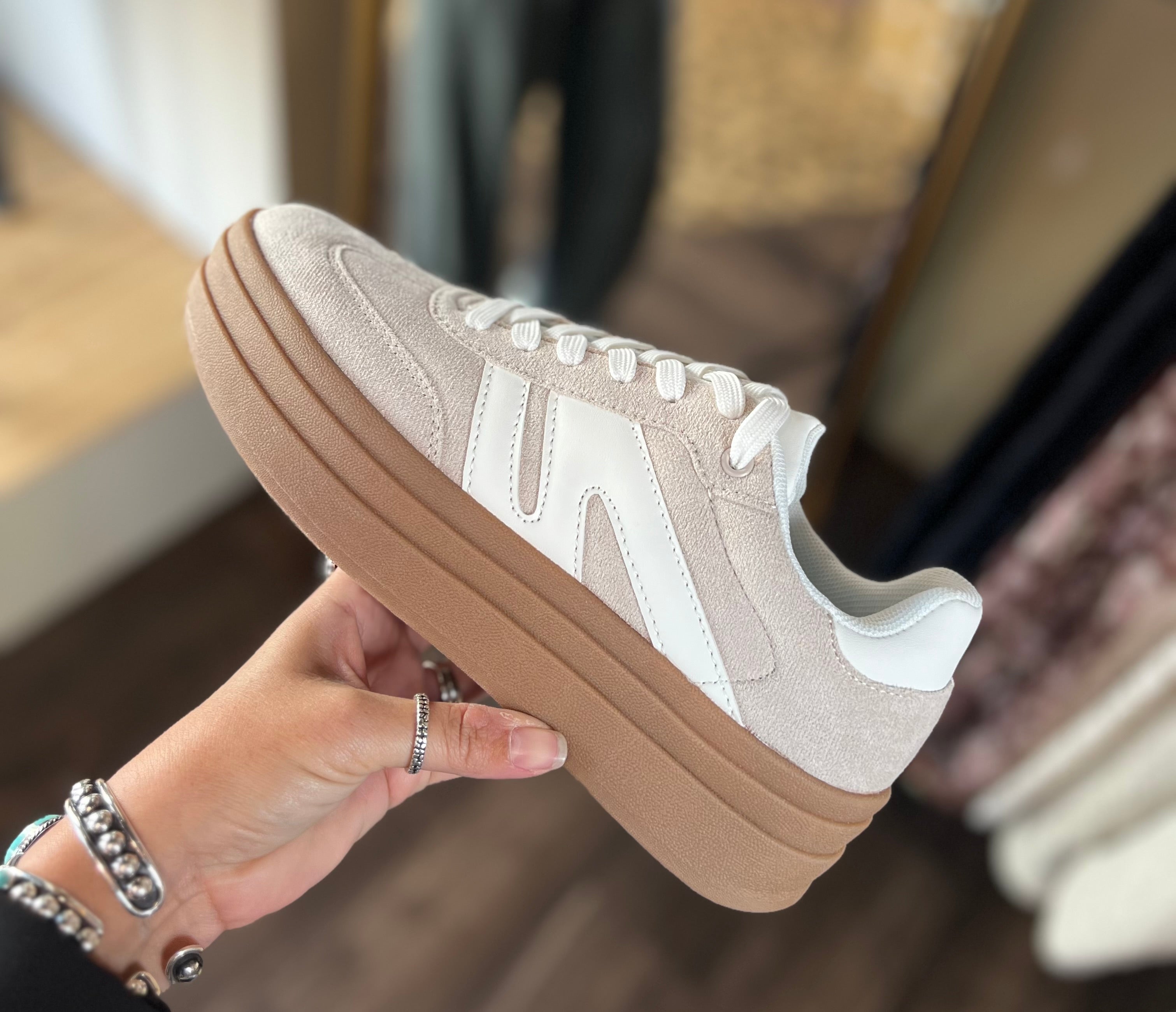 Platform Taupe Sneaker