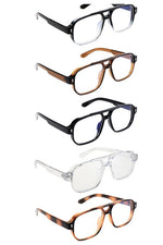 Load image into Gallery viewer, Ribbed Aviator Blue Light Blocker Optical Glasses
