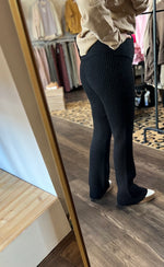 Load image into Gallery viewer, Hyfve Black Bell Bottom Knot Pants
