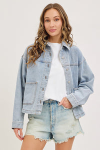 Washed Denim Barn Jacket