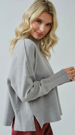 Load image into Gallery viewer, AND THE WHY ~ Soft Overlock Mock
Neck Sweater
