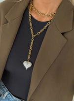 Load image into Gallery viewer, Two Tone Heart Necklace
