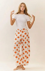 Load image into Gallery viewer, Oddi Orange Polka Dot Barrel Denim

