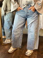 Load image into Gallery viewer, Side Checked Barrel Denim
