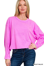 Load image into Gallery viewer, Mineral Washed Oversized Long Sleeve Tee
