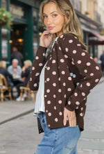 Load image into Gallery viewer, Vine &amp; Love Playful Polka Dot Cardigan
