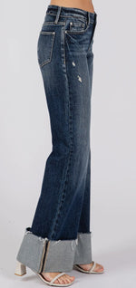 Load image into Gallery viewer, PETRA 153 ~ Mid Rise Comfort Relaxed Flare w/ Cuff
