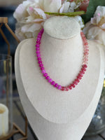 Load image into Gallery viewer, Boho Multi Natural Stone Bead Necklace
