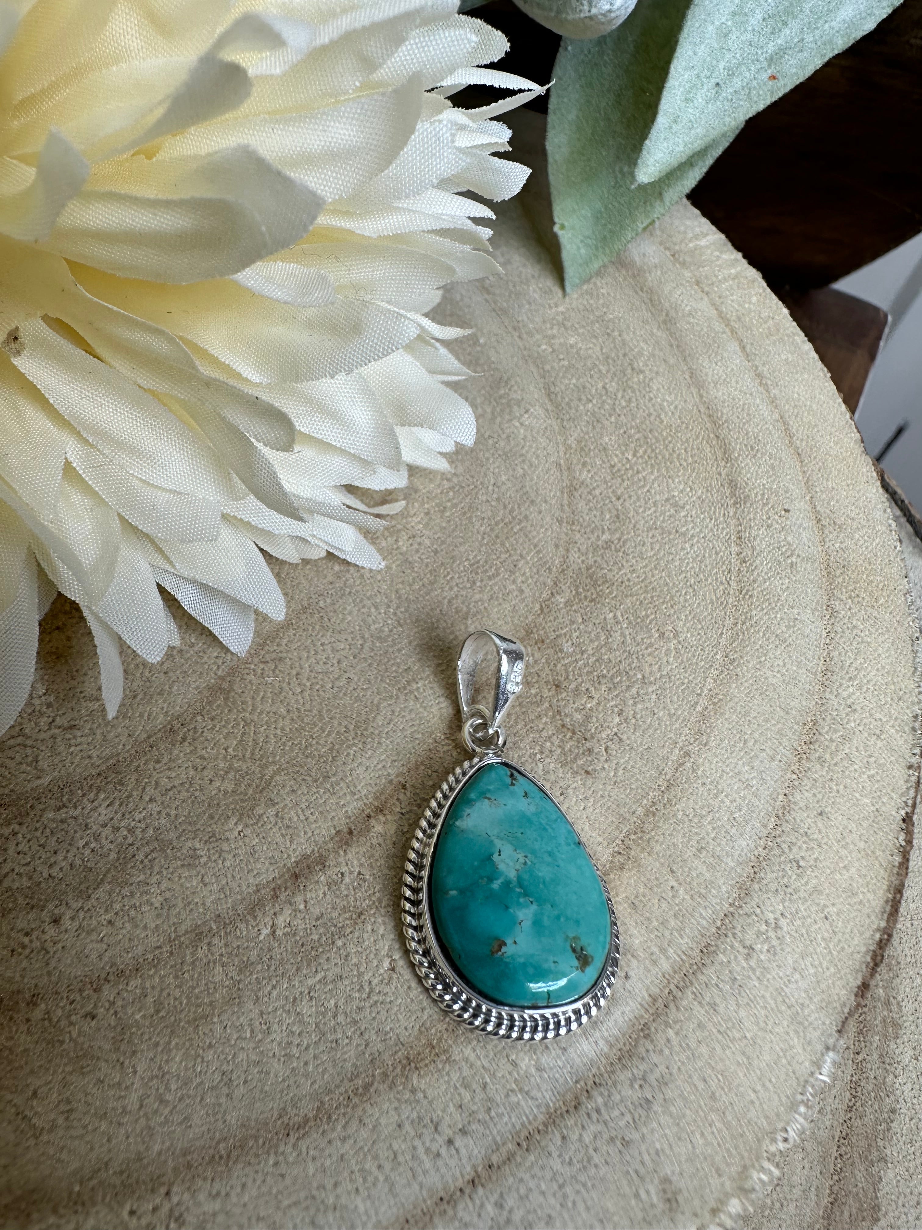 Sterling Silver Turquoise  Drop