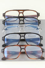 Load image into Gallery viewer, Ribbed Aviator Blue Light Blocker Optical Glasses
