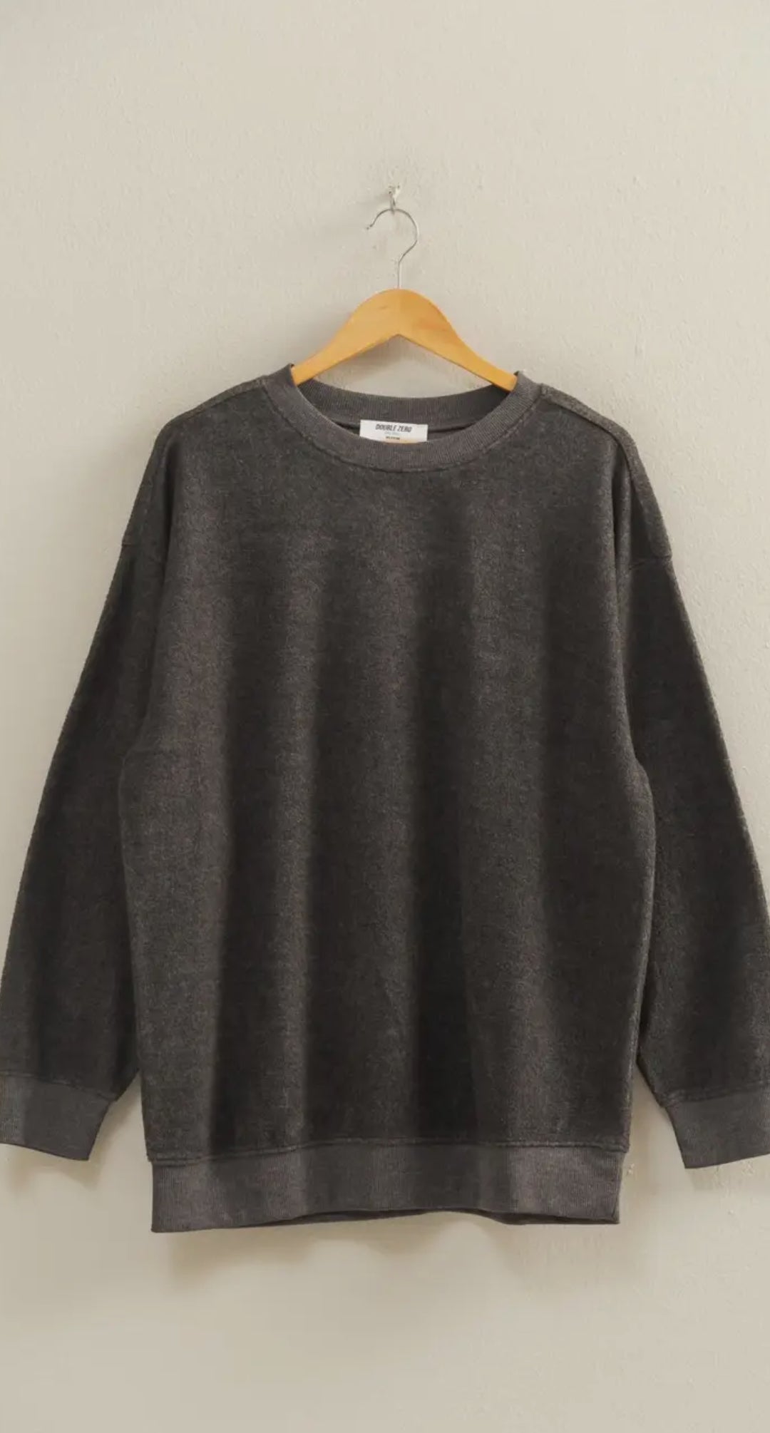 Double Zero~ Oversized Crewneck Casual Sweatshirt