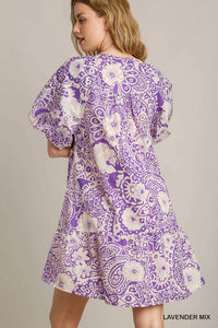 Purple Paisley Dress