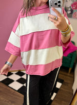 Load image into Gallery viewer, Oversized Striped Boxy Fit Tee

