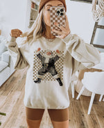 Load image into Gallery viewer, Camo Santa Checkered Sweatshirt
